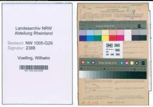 Entnazifizierung Wilhelm Voelling , geb. 24.01.1891 (Bahnamtmann)