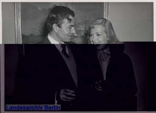 Film; James Mason und Hildegard Knef - Hauptdarsteller des Carol-Reed-Films "Berlin Story"; Hotel am Zoo; Kurfürstendamm (Charlottenburg)