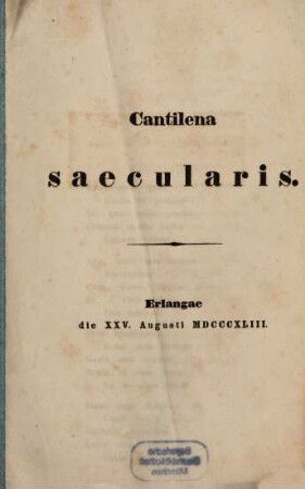 Cantilena saecularis
