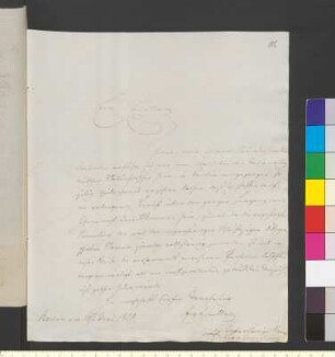 Brief von Lichtenstein, Martin Heinrich Karl an Goethe, Johann Wolfgang von