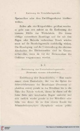 §. 2. Entfernung der Unterleibseingeweide