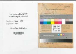 Entnazifizierung Wilhelm Scheffer , geb. 07.11.1891 (Gaertner)