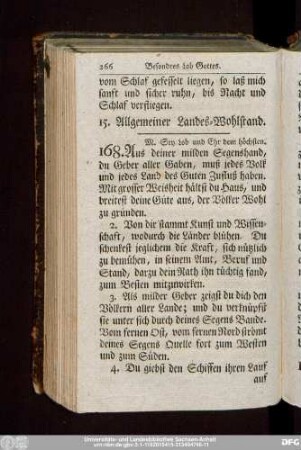 15. Allgemeiner Landes-Wohlstand.