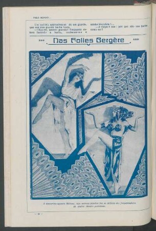 Nas Folies Bergère : A dançarina egípcia Melssas