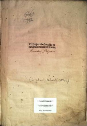 Opus excellentissimu[m] hystoriaru[m] seu cronicaru[m] ... d[omi]ni Antonini archiep[iscop]i Florentini, 3