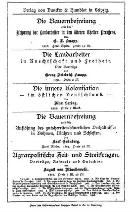 Verlag von Duncker & Humblot in Leipzig. [...]