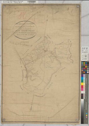 Departement de la Roer. Arrondissement d'Aix-la-Chapelle. Canton d'Eschweiler. Plan géométrique de la mairie de Gressenich. 1:20000 (Übersichtskarte)