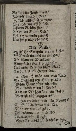 VII. Alte Grillen