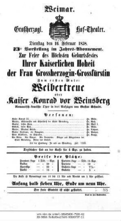 Weibertreue oder Kaiser Konrad vor Weinsberg