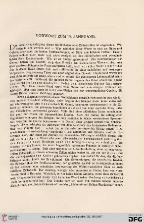 Vorwort zum 19. Jahrgang