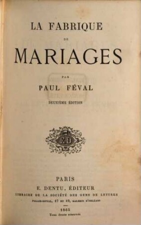 La fabrique de mariages