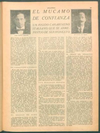 El mucamo de confianza : Un rígido carabinero italiano, que se arrepintió de ser honesto