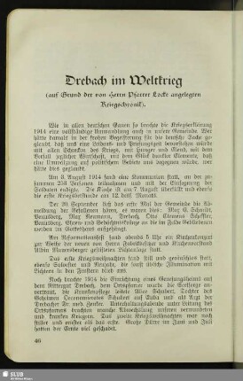 Drebach im Weltkrieg