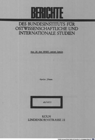 Das ZK der KPdSU unter Lenin