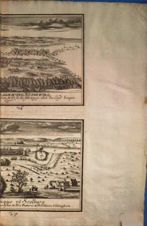 [Differents plans de fortifications, batailles, et vuës de differentes villes]. [26], Prospect von der Belagerung Nöthenburg
