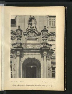 Schloss Ludwigsburg. Balkon an der Südseite des Alten Corps de Logis