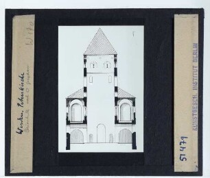 Essen-Werden, St. Peter und St. Ludgerus : Querschnitt, der Peterskirche