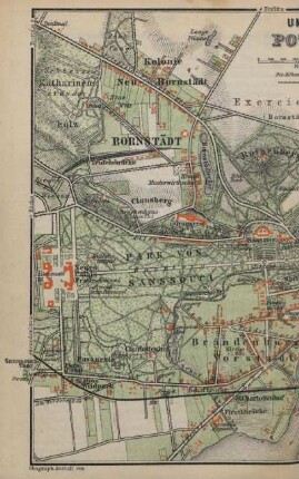 Karte: Umgebung von Potsdam (1:25.000)