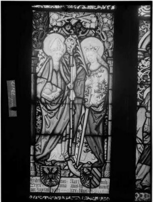 Schloß Eberstein Glasmalerei Heiliger Nikolaus und heilige Katharina (um 1497)