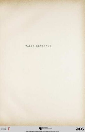 Table générale