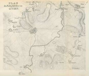 Plan des Schlachtfeldes von Lützen