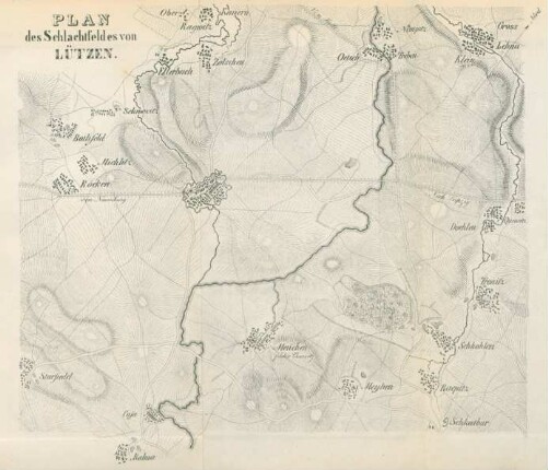 Plan des Schlachtfeldes von Lützen
