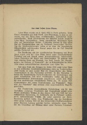 Aus dem Leben Léon Blums