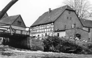 Schwepnitz-Cosel. Bollbuck Mühle, Ansicht über den Saleskbach
