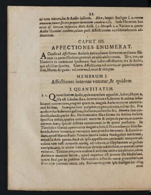 Caput III. Affectiones Enumerat.