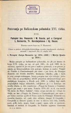 Rad Jugoslavenske Akademije Znanosti i Umjetnosti. 136. 1898