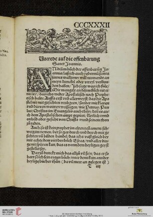 Vorrede auf die offenbarung Sanct Joannis