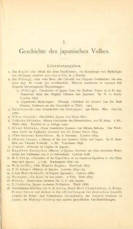 I. Geschichte des japanischen Volkes