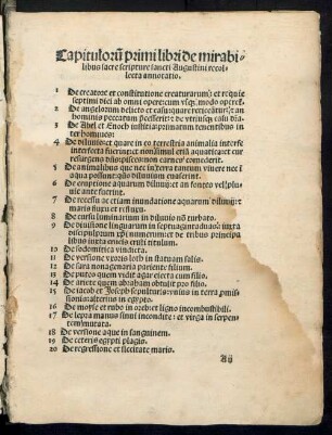 Capitulorum primi libri de mirabilibus sacre scripture sancti Augustini ...