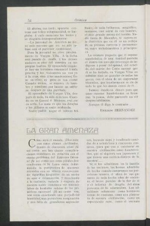 La gran amenaza