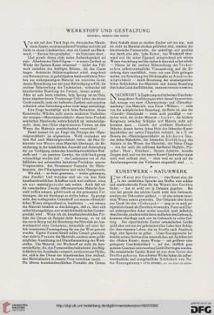 Werkstoff und Gestaltung