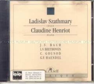 CD mit Musik von Bach, Beethoven, Gounod und Händel