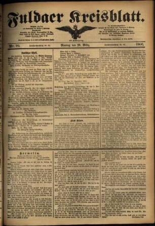 Ausgabe vom Montag, den 26. März 1906.