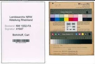 Entnazifizierung Carl Bohnhoff, geb. 07.09.1895 (Reiseinspektor)