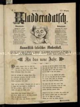 Satirezeitschrift "Kladderadatsch". 44. Jahrgang 1891