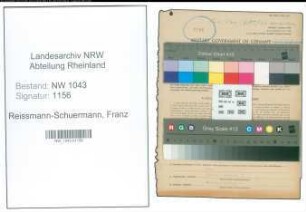 Entnazifizierung Franz Reissmann-Schuermann , geb. 08.06.1890 (Landwirt)