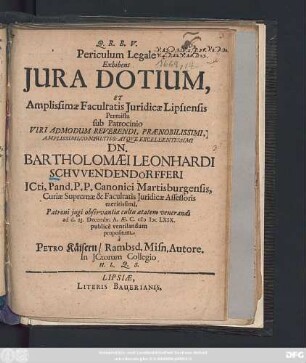 Periculum Legale Exhibens Iura Dotium