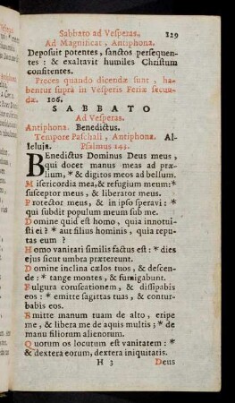129-139, Sabbato ad Vesperas