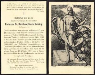 Rehling, Prof. Dr. Bernhard Maria