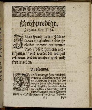Leichpredigt.