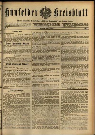 Ausgabe vom Dienstag, den 05. März 1912.