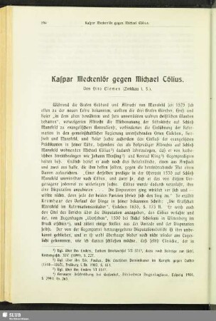 Kaspar Meckenlör gegen Michael Cölius