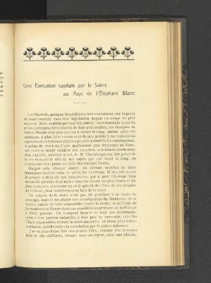 Une Exécution capitale par le Sabre au Pays de l'Éléphant Blanc.