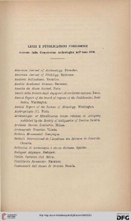 Libri e pubblicazioni periodiche