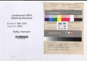 Entnazifizierung Hermann Rettig , geb. 04.12.1900 (Maschinist)