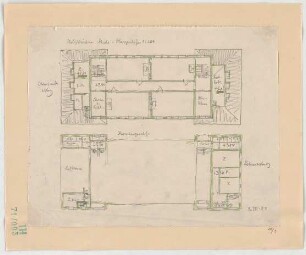 Fischer, Theodor; Holzkirchen; Schule - Grundriss OG, Grundriss Zwischengeschoss